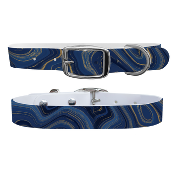 Agate & Gold Dog Collar